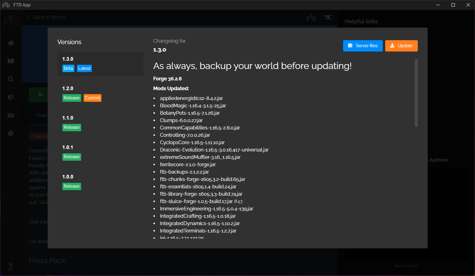 FTBA Modpack Update